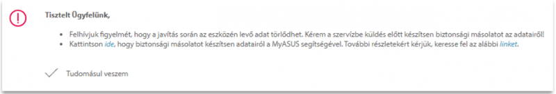eu-rma.asus.com űrlap biztonsági figyelmeztetés mező