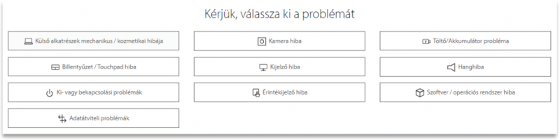 eu-rma.asus.com űrlap lehetőségek kiválasztása